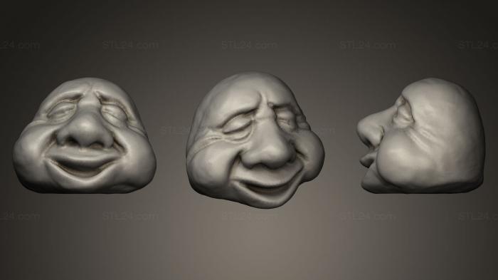 Mask (Presse papier, MS_0162) 3D models for cnc